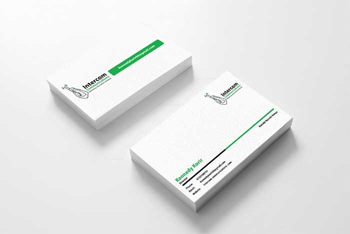 Intercomm business card design